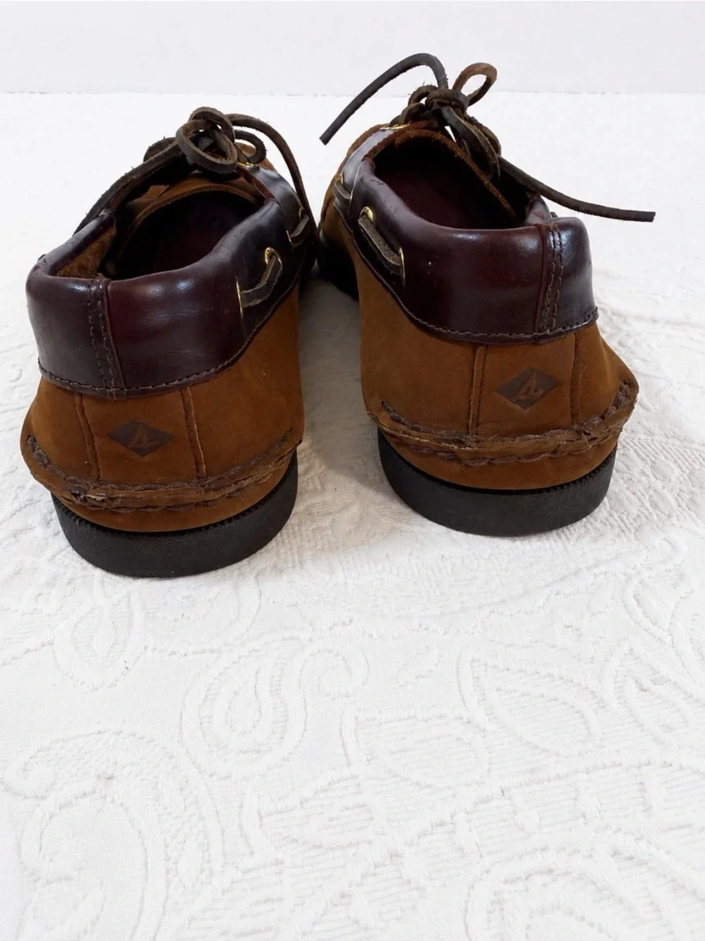 Mens Sperry Top-Sider Dark Brown / Blk 2Eye  NWOB Size 14 M Leather